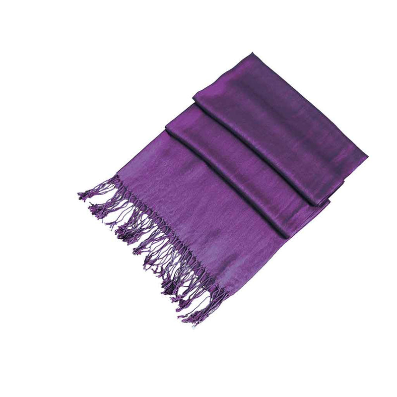 Sakkas Large Soft Silky Pashmina Shawl Wrap Scarf Stole in Solid Colors