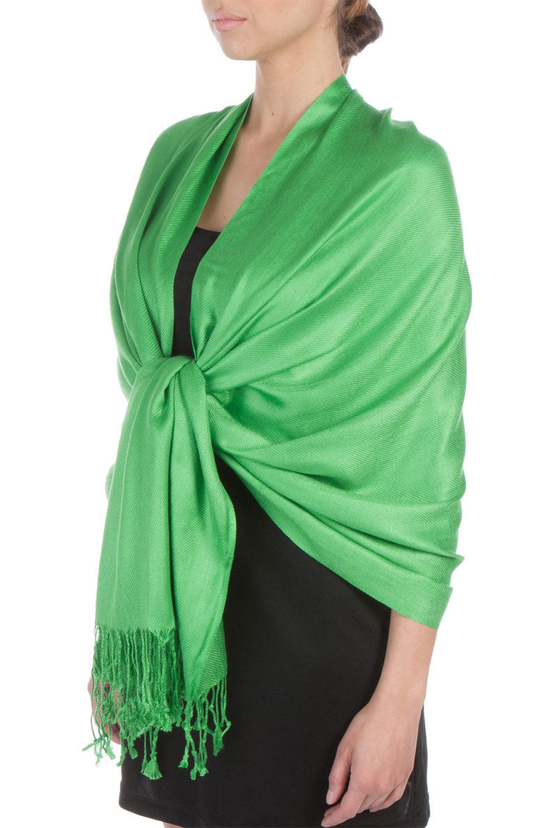 Sakkas Large Soft Silky Pashmina Shawl Wrap Scarf Stole in Solid Colors