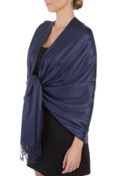 Sakkas Large Soft Silky Pashmina Shawl Wrap Scarf Stole in Solid Colors