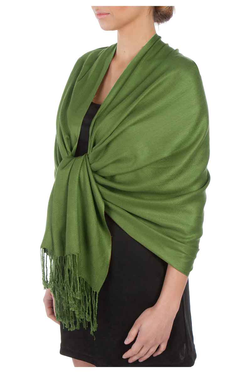 Sakkas Large Soft Silky Pashmina Shawl Wrap Scarf Stole in Solid Colors