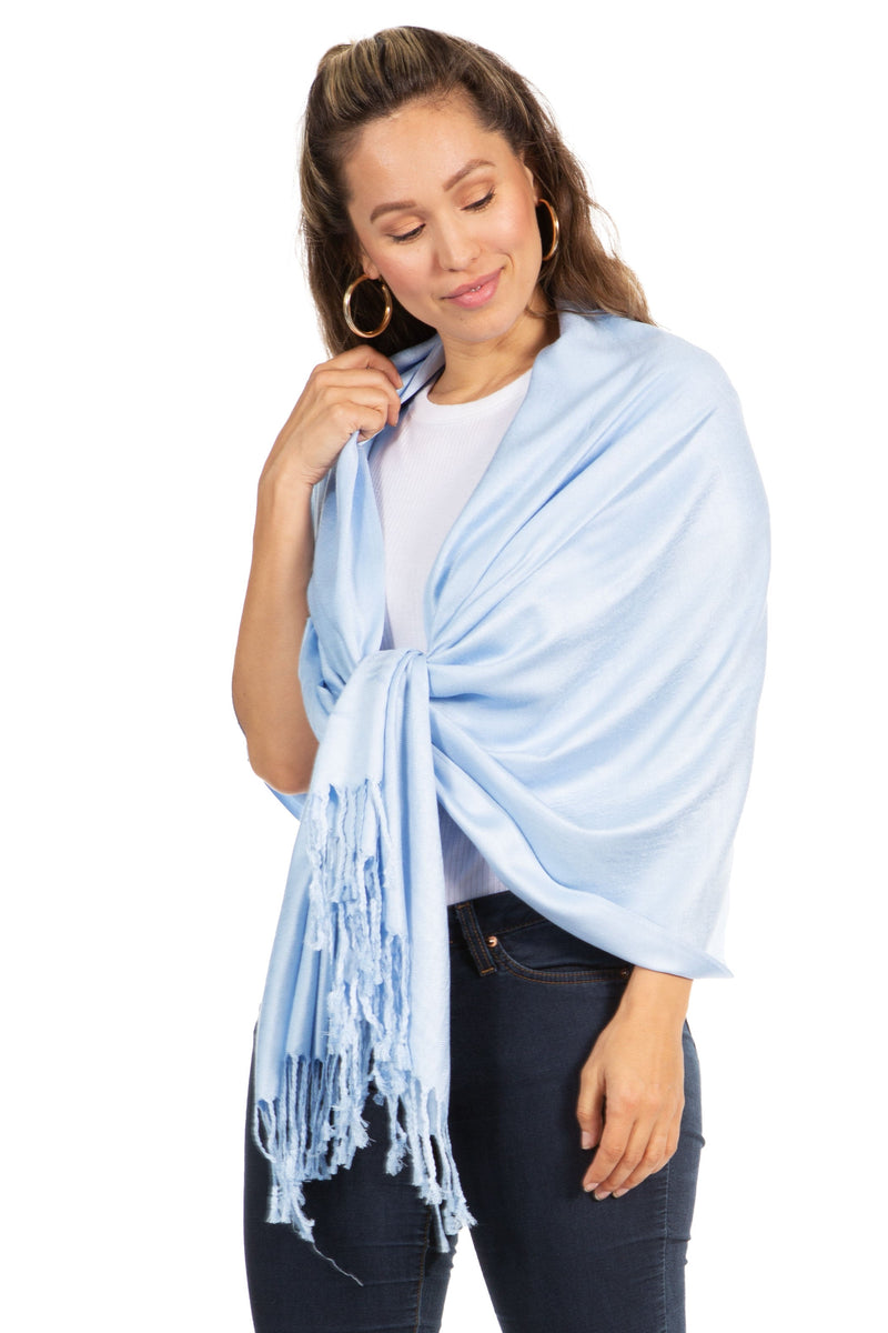 Sakkas 78" X 28" Rayon from Bamboo Soft Solid Pashmina Feel Shawl / Wrap / Stole