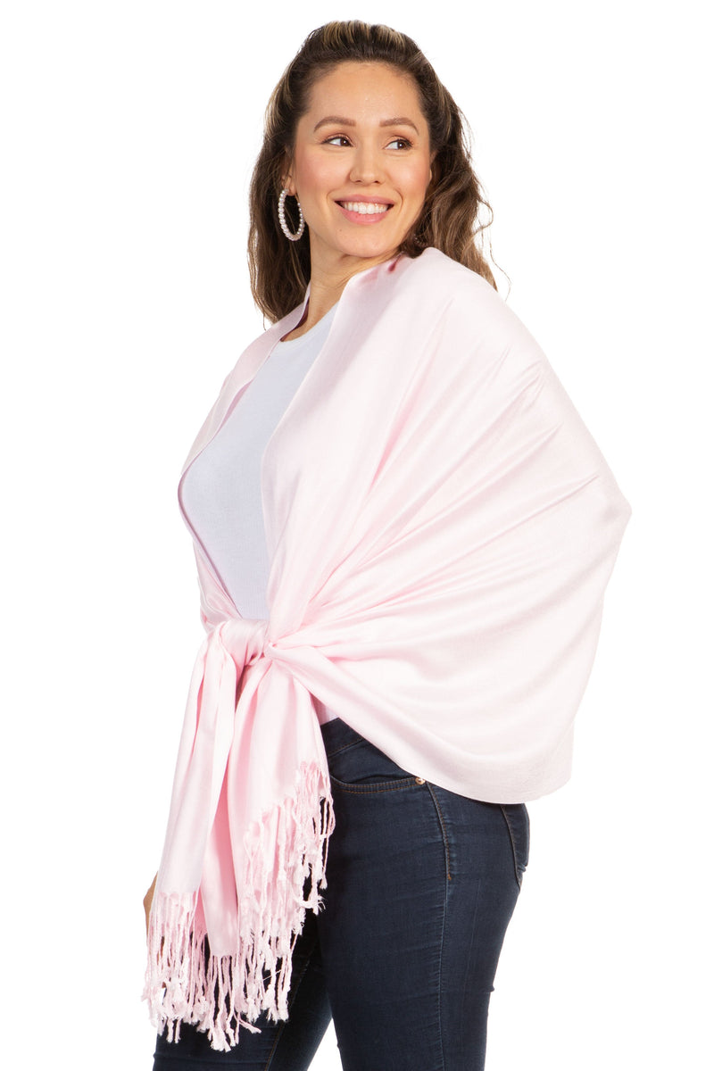 Sakkas 78" X 28" Rayon from Bamboo Soft Solid Pashmina Feel Shawl / Wrap / Stole