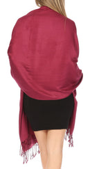 Sakkas 78" X 28" Rayon from Bamboo Soft Solid Pashmina Feel Shawl / Wrap / Stole