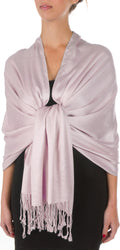 Sakkas 78" X 28" Rayon from Bamboo Soft Solid Pashmina Feel Shawl / Wrap / Stole#color_Guava