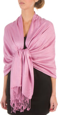 Sakkas 78" X 28" Rayon from Bamboo Soft Solid Pashmina Feel Shawl / Wrap / Stole#color_Mauve