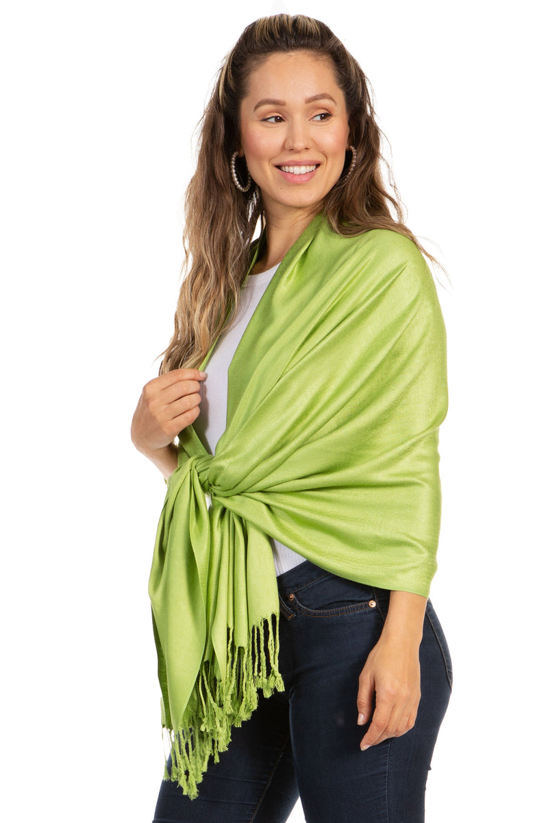 Sakkas 78" X 28" Rayon from Bamboo Soft Solid Pashmina Feel Shawl / Wrap / Stole