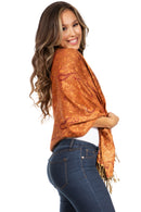 Sakkas Double Layer Jacquard Paisley Pashmina Shawl / Wrap / Stole
