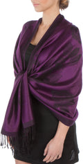 Sakkas Two Tone Rose Pashmina Scarf / Stole / Wrap#color_Lavender/Purple