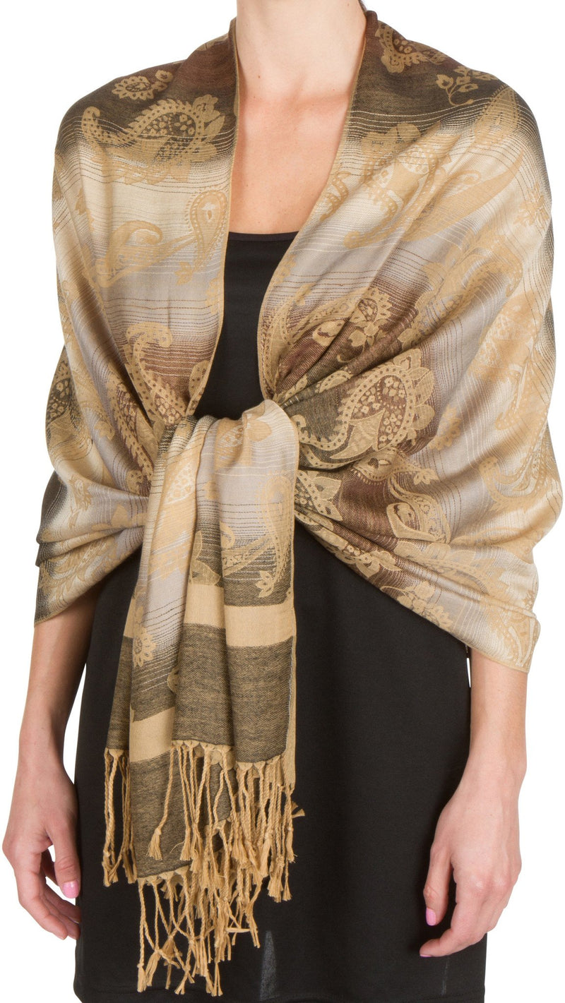 Sakkas Ombre Paisley Pashmina Scarf / Stole / Wrap / Shawl