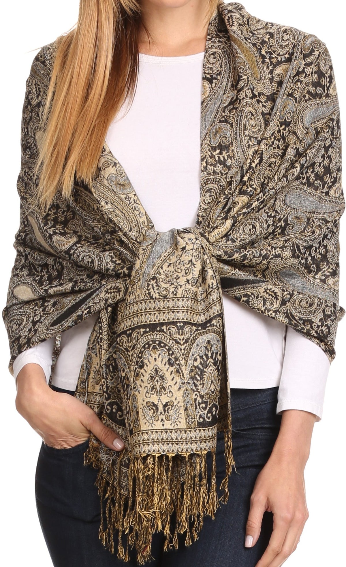 小物 Eaphi /BOUCLE SUKASHI SHAWL beige BOUCLE SUKASHI SHAWL