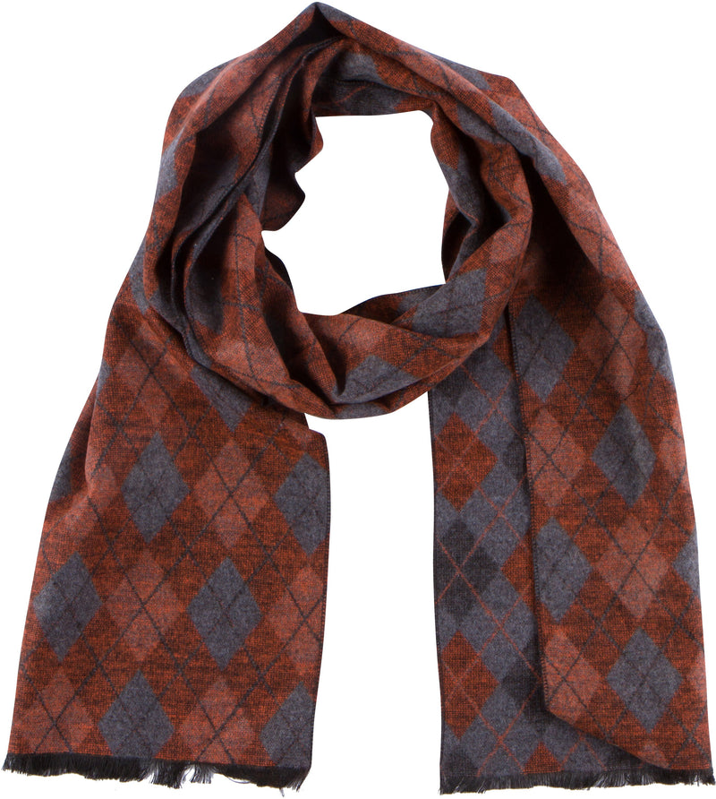 Sakkas Ezel Long Warm Argyle Patterned UniSex Cashmere Feel Scarf