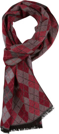 Sakkas Ezel Long Warm Argyle Patterned UniSex Cashmere Feel Scarf#color_Pink