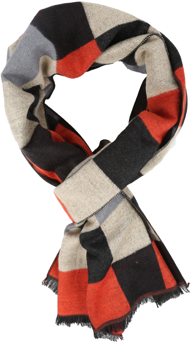 Sakkas Lawren Long Multi Colored Checkered Warm UniSex Cashmere Feel Scarf