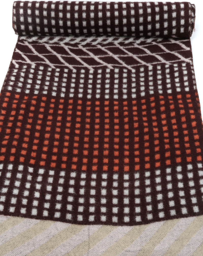 Sakkas Samna Long Stripe Patterned Warm UniSex Cashmere Feel Scarf