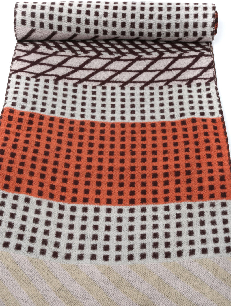 Sakkas Samna Long Stripe Patterned Warm UniSex Cashmere Feel Scarf