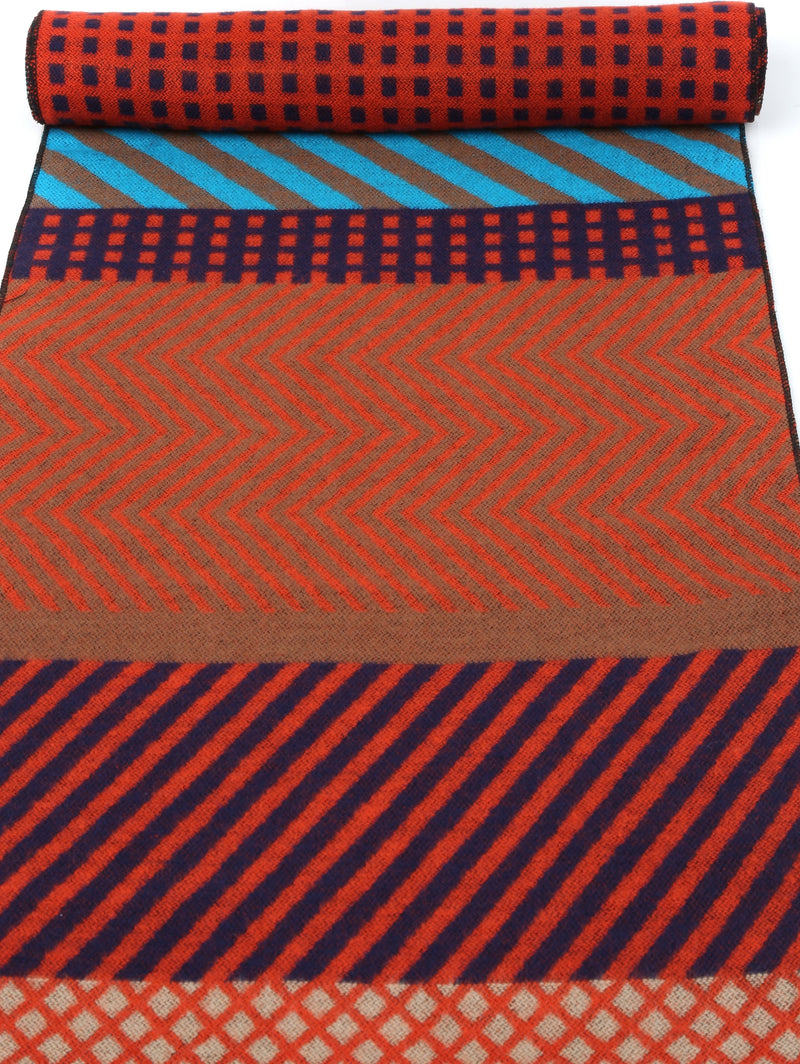 Sakkas Samna Long Stripe Patterned Warm UniSex Cashmere Feel Scarf