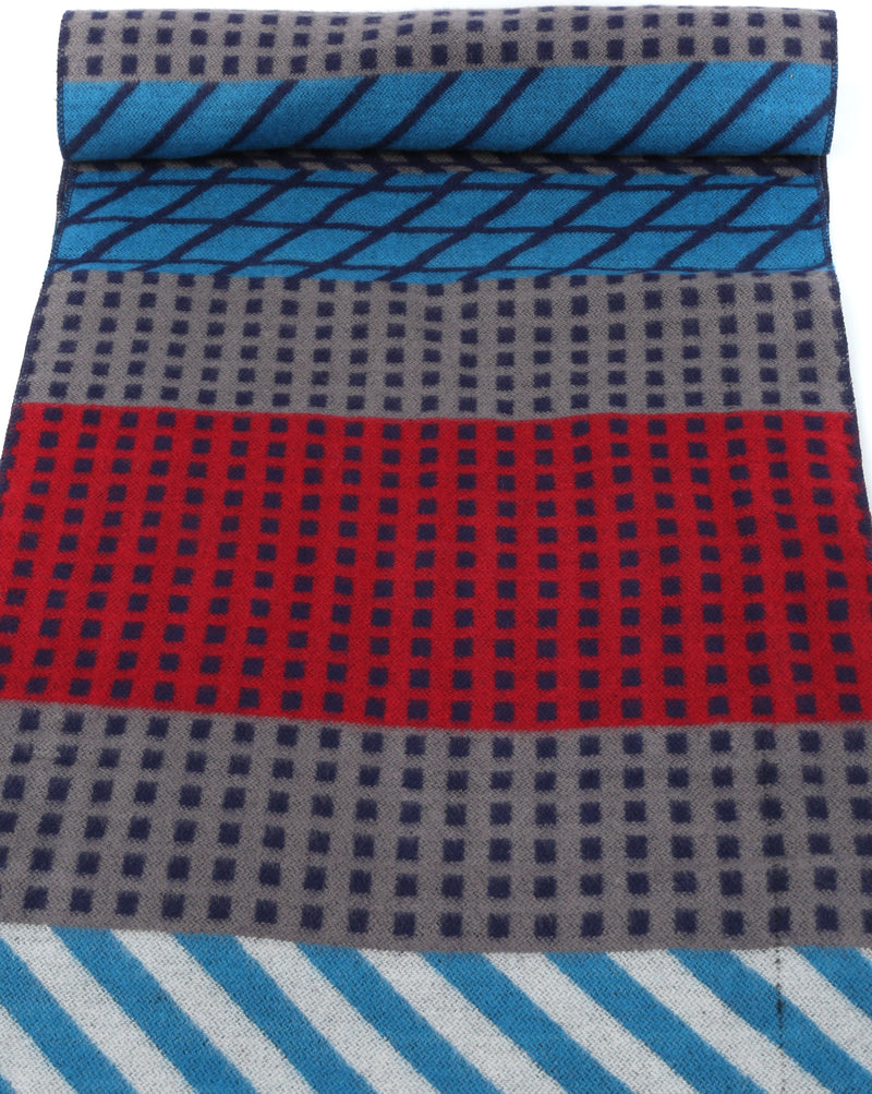 Sakkas Samna Long Stripe Patterned Warm UniSex Cashmere Feel Scarf