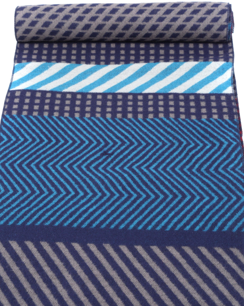 Sakkas Samna Long Stripe Patterned Warm UniSex Cashmere Feel Scarf
