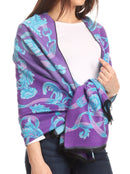 Sakkas Adele Floral Ornate Soft and Warm Pashmina Shawl Scarf Wrap Stole