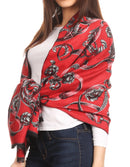 Sakkas Adele Floral Ornate Soft and Warm Pashmina Shawl Scarf Wrap Stole