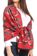 Sakkas Adele Floral Ornate Soft and Warm Pashmina Shawl Scarf Wrap Stole