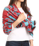 Sakkas Adele Floral Ornate Soft and Warm Pashmina Shawl Scarf Wrap Stole