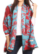 Sakkas Adele Floral Ornate Soft and Warm Pashmina Shawl Scarf Wrap Stole