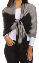Sakkas Vicki Trendy Ombre Stripe Tie Dye Pashmina/ Shawl/ Wrap/ Stole