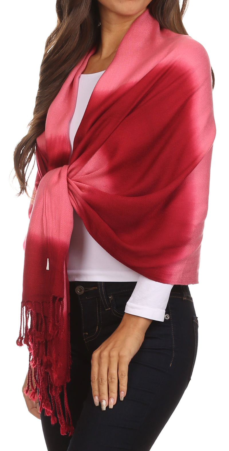 Sakkas Vicki Trendy Ombre Stripe Tie Dye Pashmina/ Shawl/ Wrap/ Stole