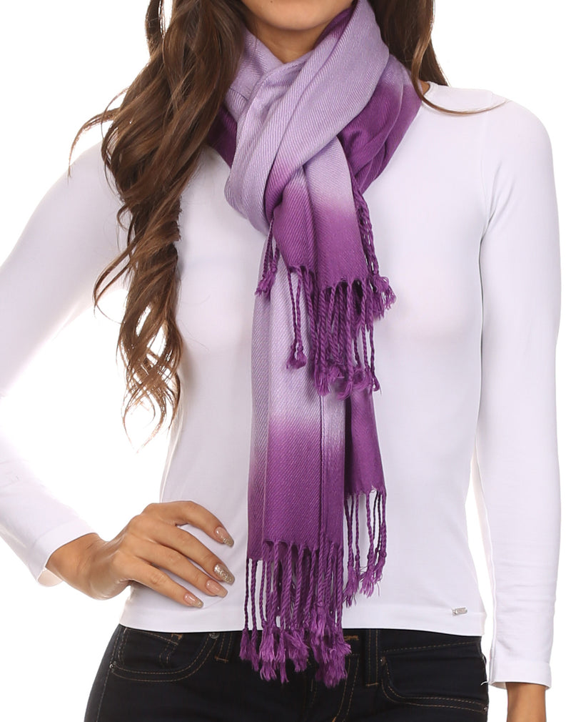 Sakkas Vicki Trendy Ombre Stripe Tie Dye Pashmina/ Shawl/ Wrap/ Stole