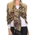 Sakkas Tricia Multi-Colored Silky Butterfly Pashmina/ Shawl/ Wrap/ Stole#color_ 3-Green