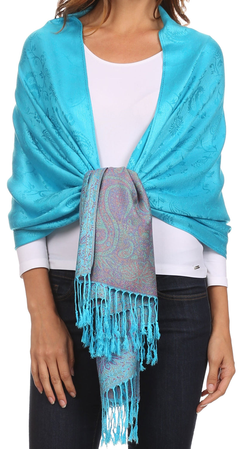 Sakkas Avril colorful allover Paisley Pashmina/ Shawl/ Wrap/ Stole