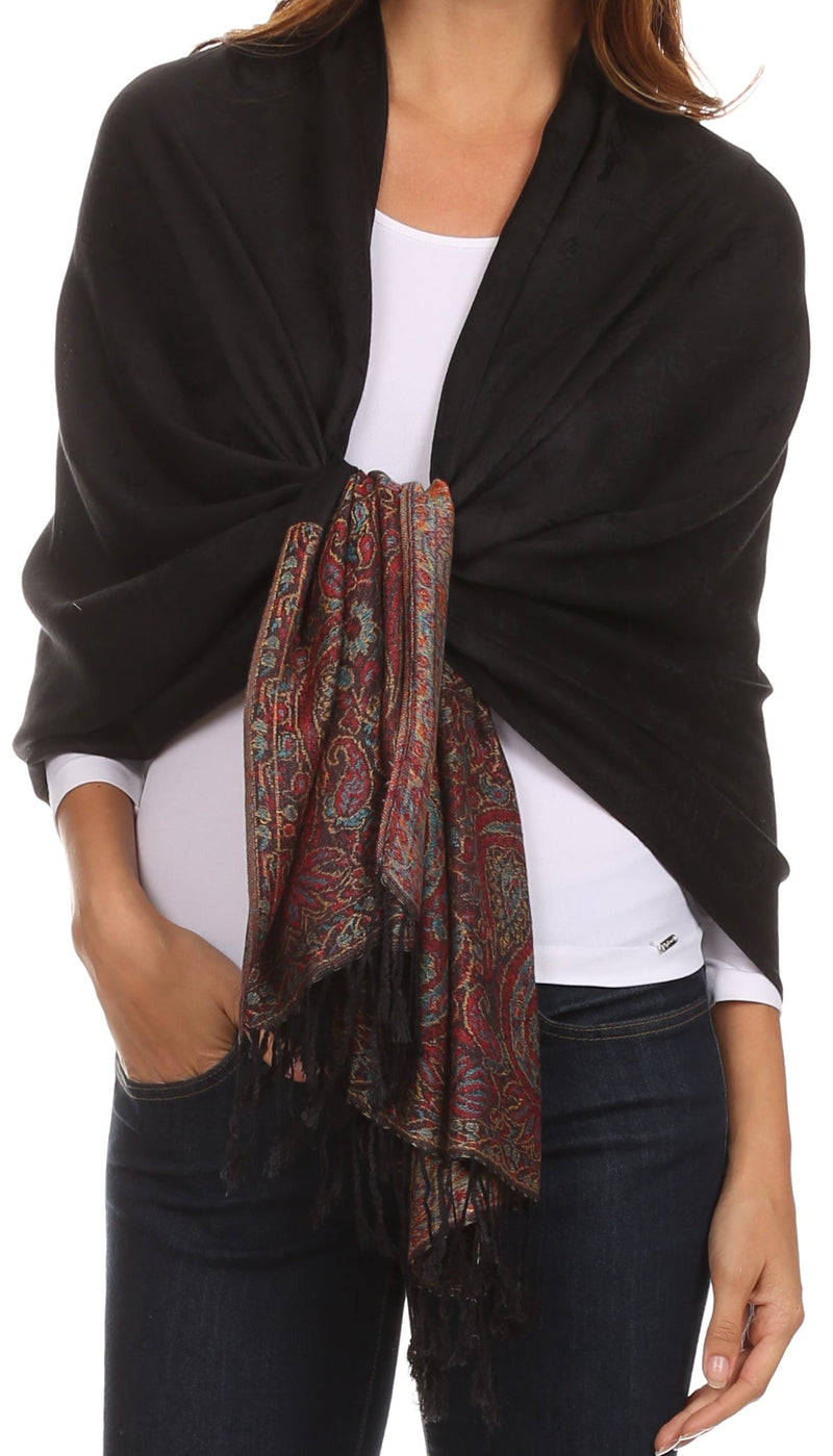 Sakkas Avril colorful allover Paisley Pashmina/ Shawl/ Wrap/ Stole