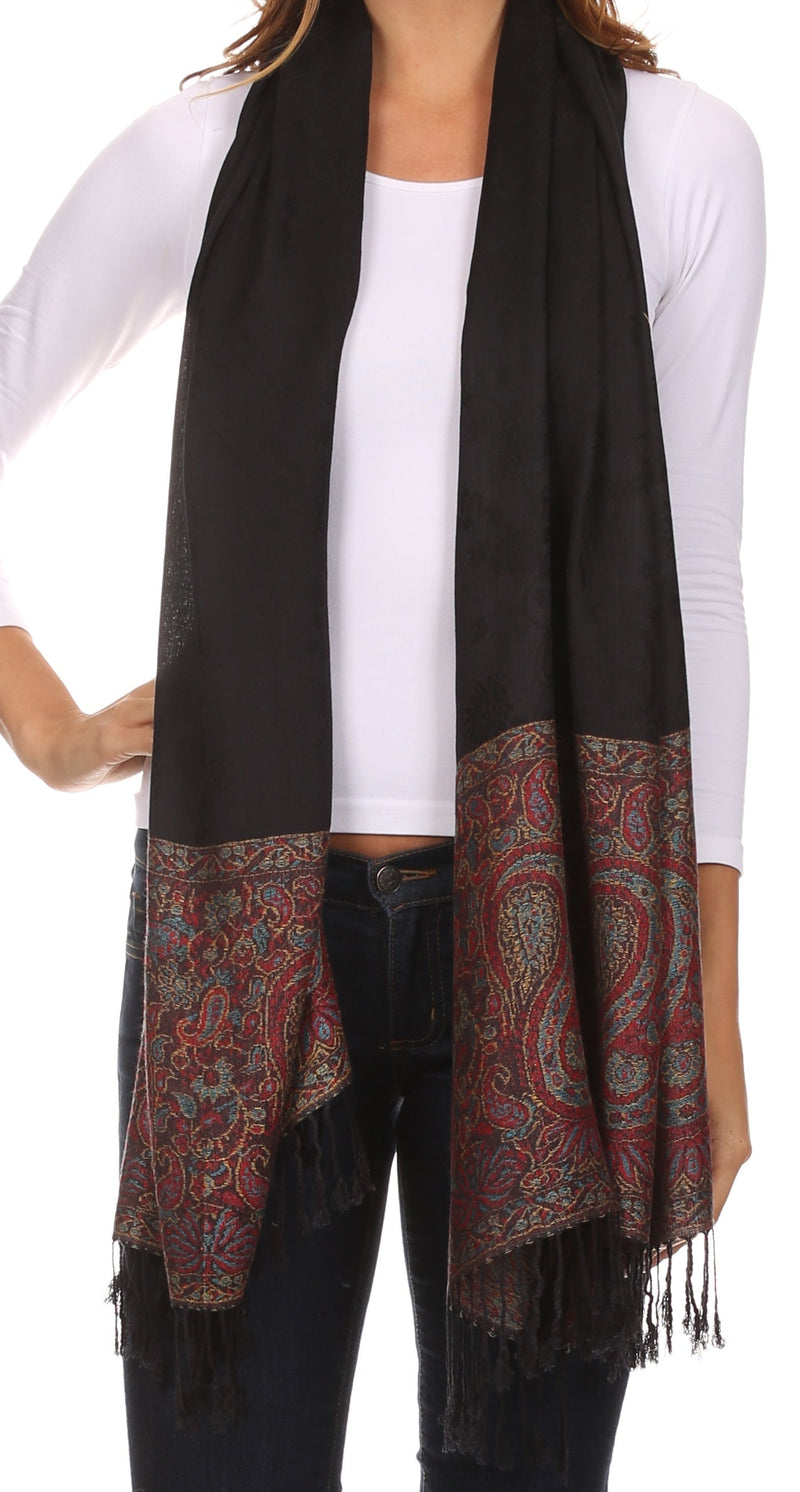 Sakkas Avril colorful allover Paisley Pashmina/ Shawl/ Wrap/ Stole