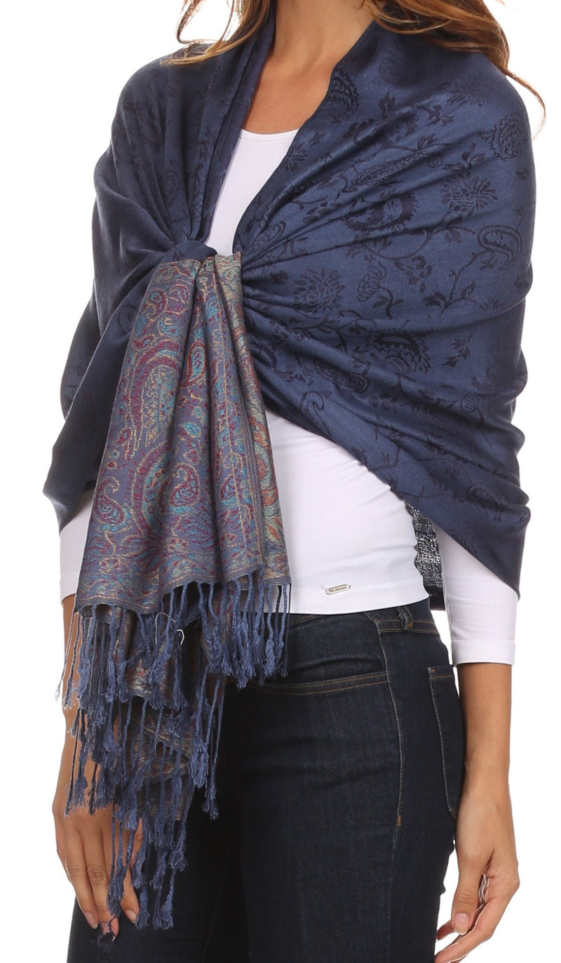 Sakkas Avril colorful allover Paisley Pashmina/ Shawl/ Wrap/ Stole