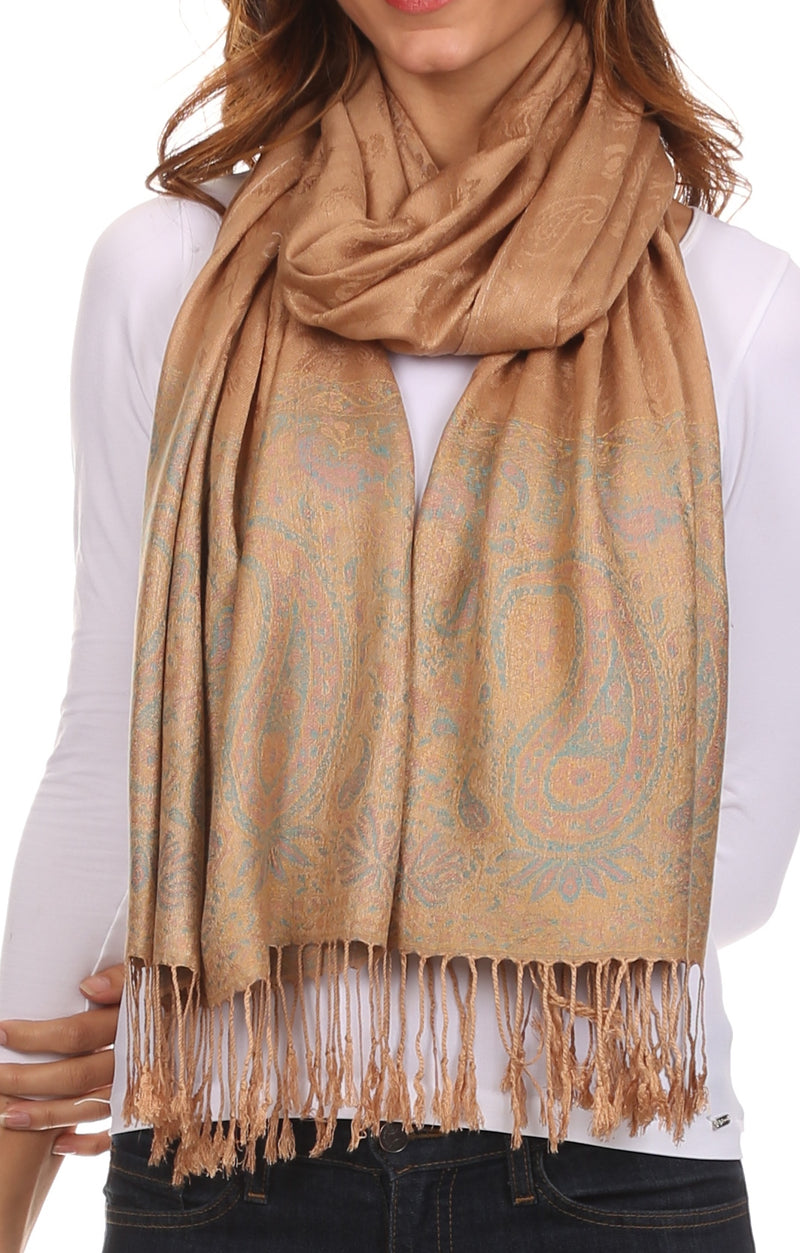 Sakkas Avril colorful allover Paisley Pashmina/ Shawl/ Wrap/ Stole