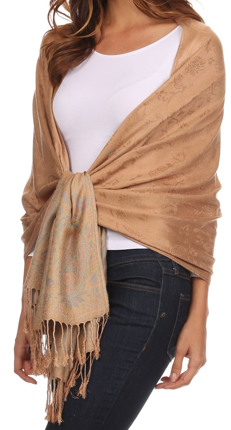 Sakkas Avril colorful allover Paisley Pashmina/ Shawl/ Wrap/ Stole