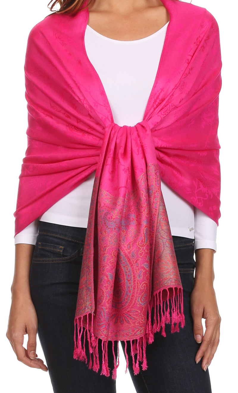 Sakkas Avril colorful allover Paisley Pashmina/ Shawl/ Wrap/ Stole