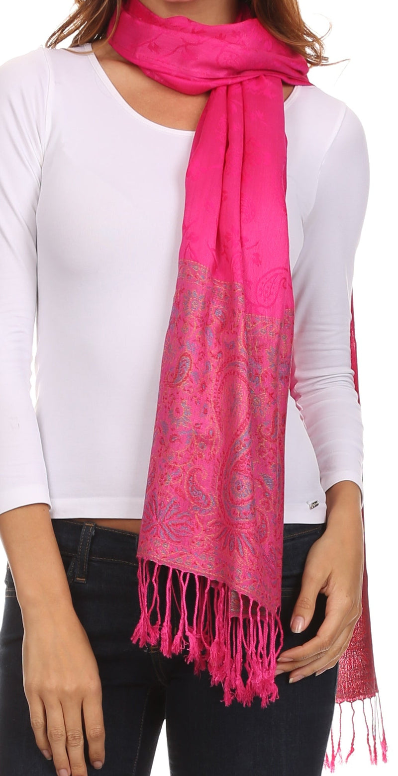 Sakkas Avril colorful allover Paisley Pashmina/ Shawl/ Wrap/ Stole
