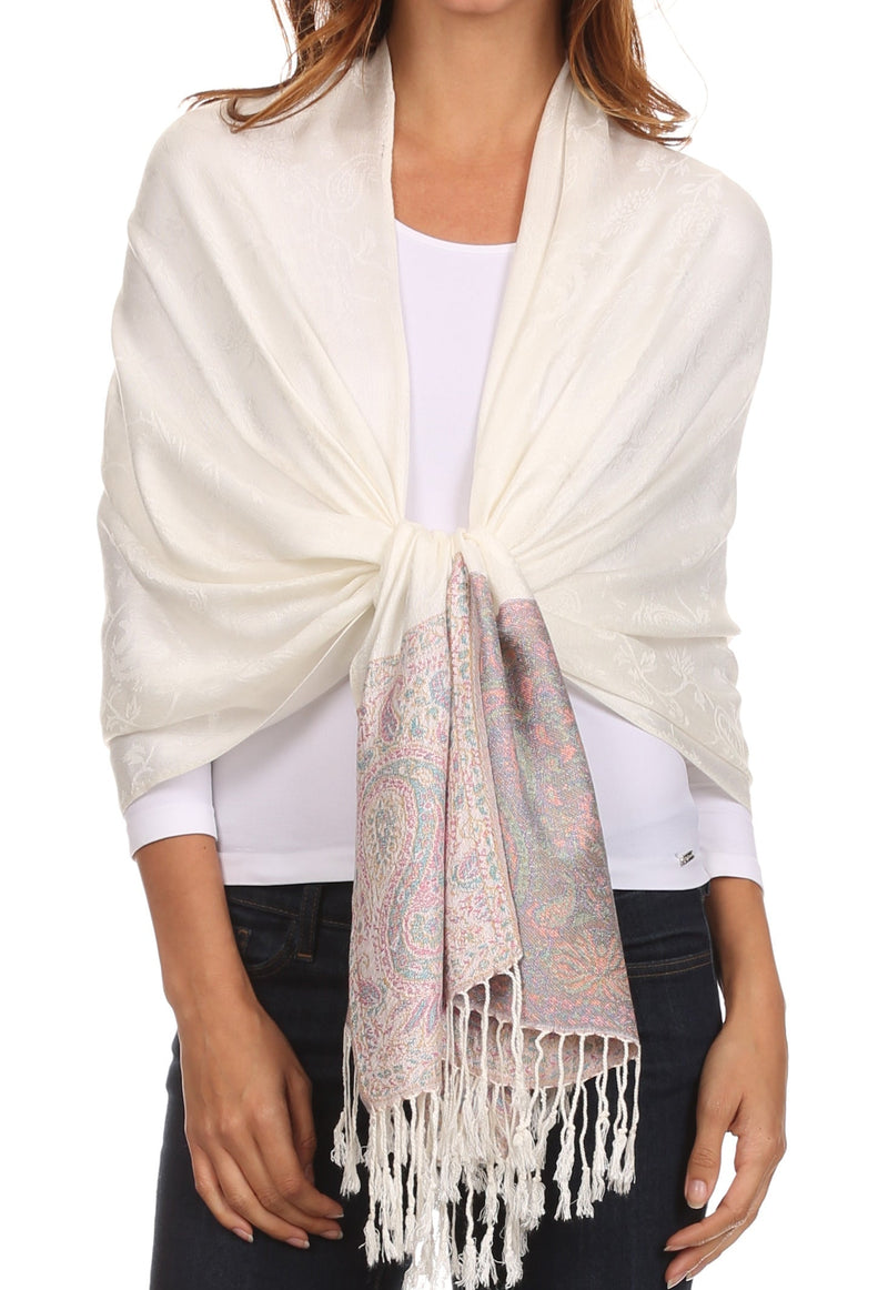 Sakkas Avril colorful allover Paisley Pashmina/ Shawl/ Wrap/ Stole
