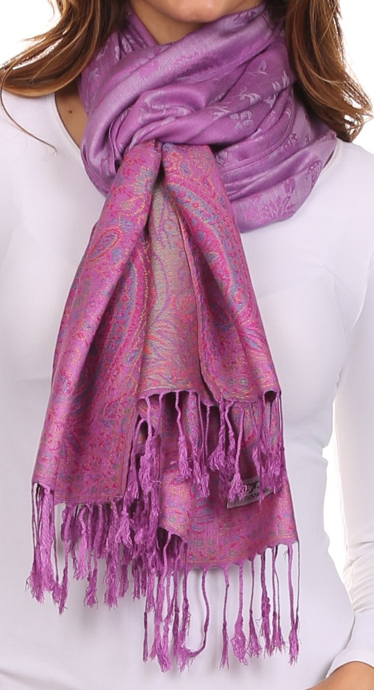 Sakkas Avril colorful allover Paisley Pashmina/ Shawl/ Wrap/ Stole