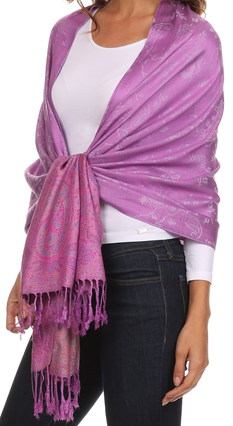 Sakkas Avril colorful allover Paisley Pashmina/ Shawl/ Wrap/ Stole