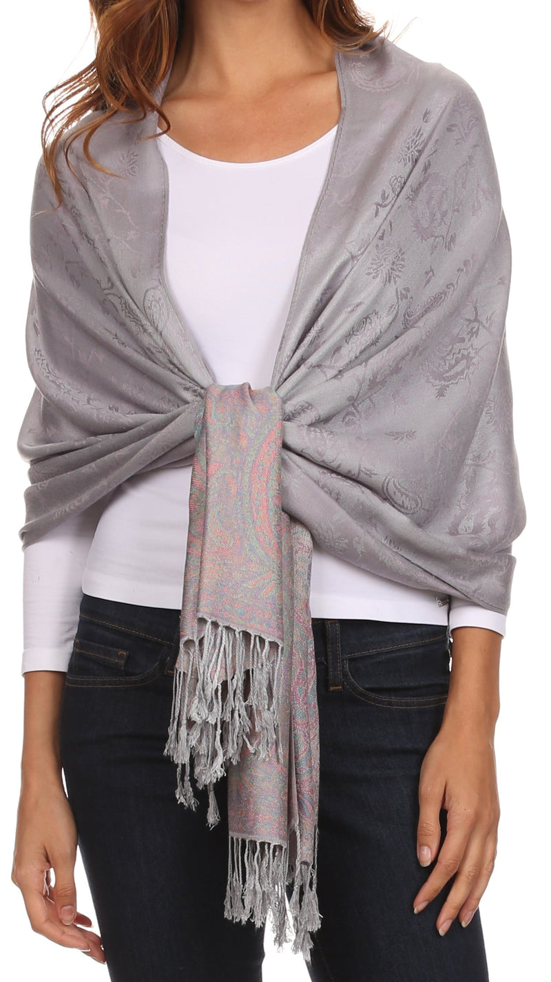 Sakkas Avril colorful allover Paisley Pashmina/ Shawl/ Wrap/ Stole