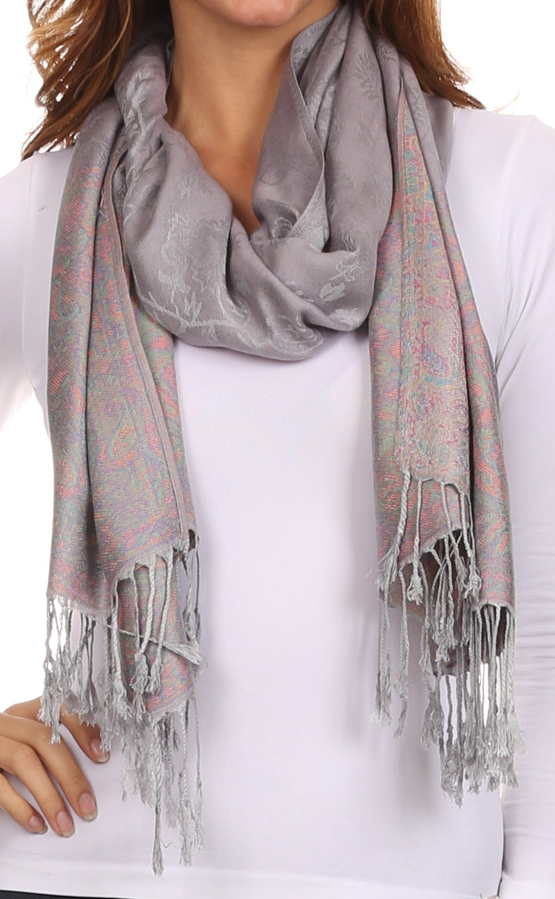 Sakkas Avril colorful allover Paisley Pashmina/ Shawl/ Wrap/ Stole