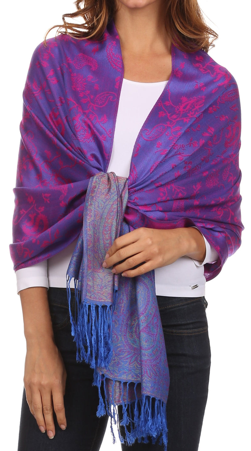 Sakkas Avril colorful allover Paisley Pashmina/ Shawl/ Wrap/ Stole