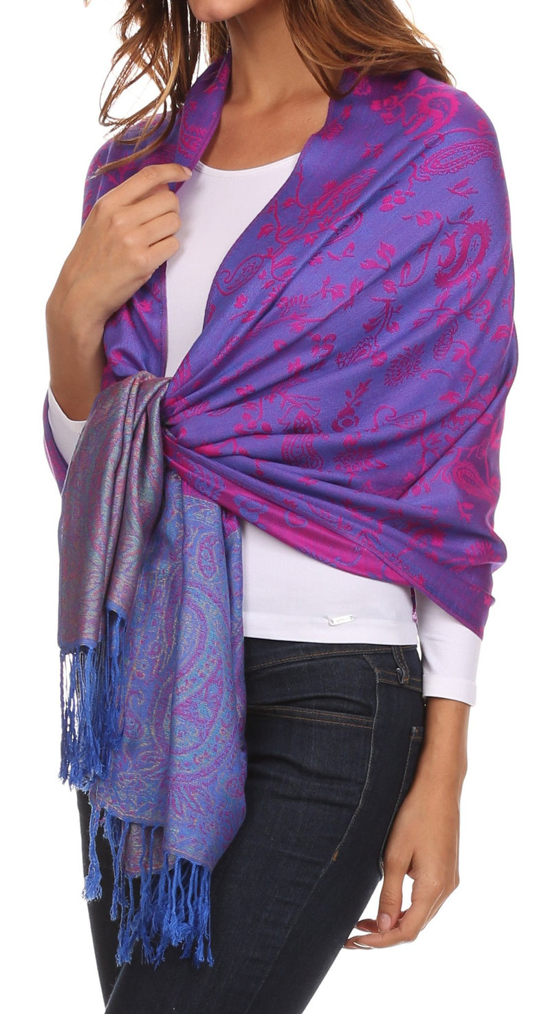 Sakkas Avril colorful allover Paisley Pashmina/ Shawl/ Wrap/ Stole