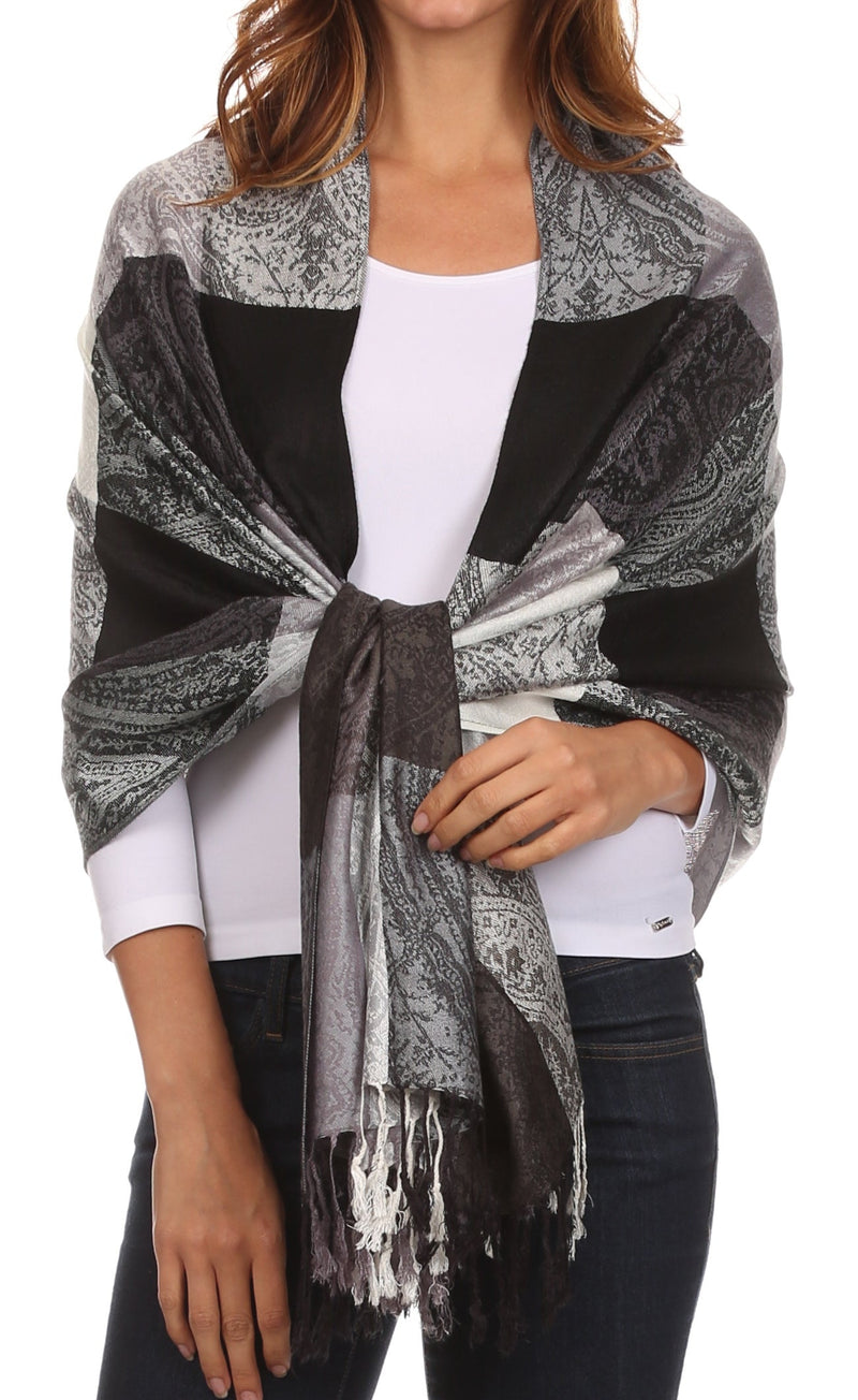 Sakkas Avril colorful allover Paisley Pashmina/ Shawl/ Wrap/ Stole