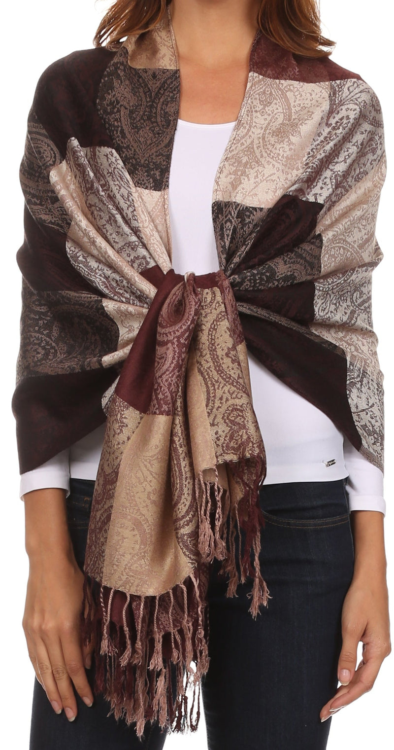 Sakkas Avril colorful allover Paisley Pashmina/ Shawl/ Wrap/ Stole