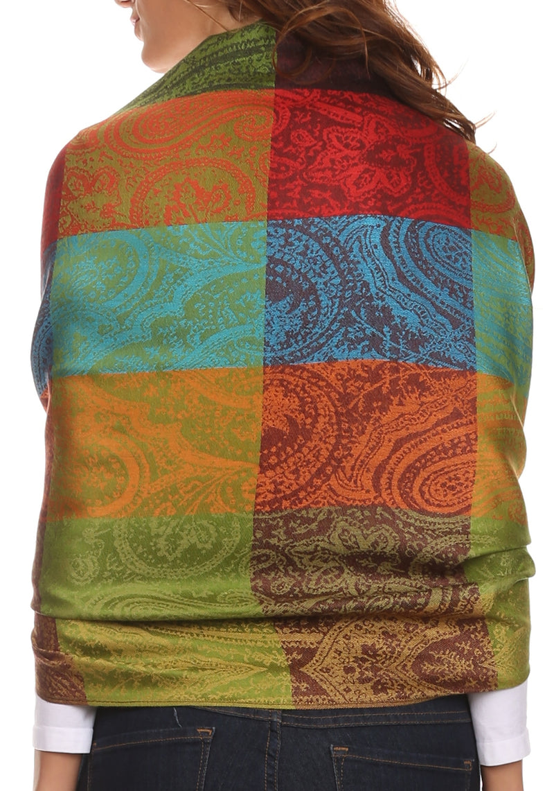 Sakkas Avril colorful allover Paisley Pashmina/ Shawl/ Wrap/ Stole