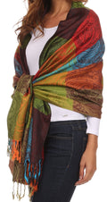 Sakkas Avril colorful allover Paisley Pashmina/ Shawl/ Wrap/ Stole#color_ 2-Green